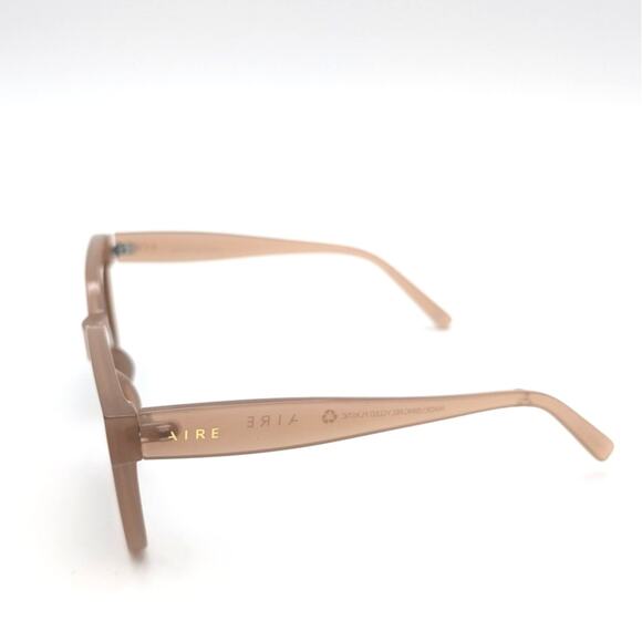 Aire Abstraction Rectangle Sunglasses Fawn Frame with Green Mono Lens One Size - Picture 4 of 5